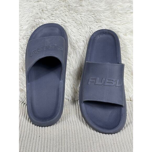Fubu Athletic Sport Cushion Court Slide Sandals Mens Size 13 Blue - Picture 1 of 7
